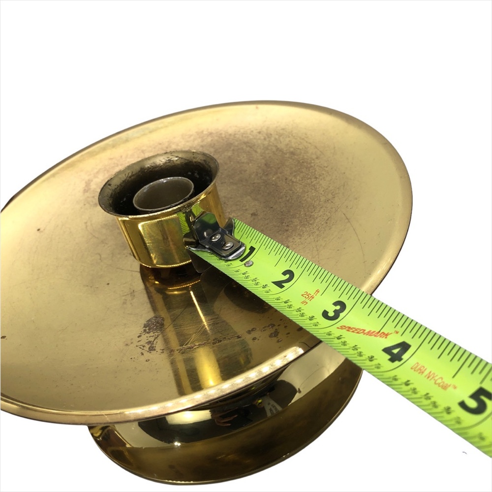 Baldwin Brass w/Spiral Loop Handle Bed Chamber Solid Brass Candle Holder - Picture 7 of 16